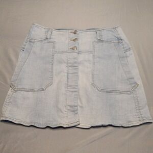 A Loves A Denim Mini Skirt Women S Light Blue High Waist Boho Y2K Festival Retro